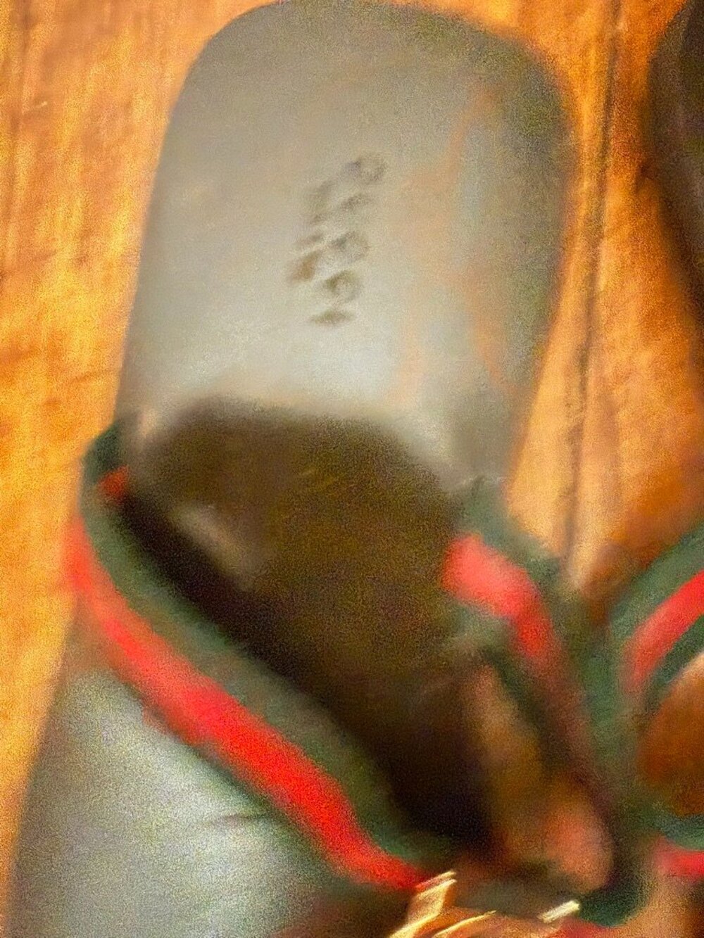 Gucci Brown with Green and Red straps Sandals with Elegant Gold GG Design - Picture 3 of 10
